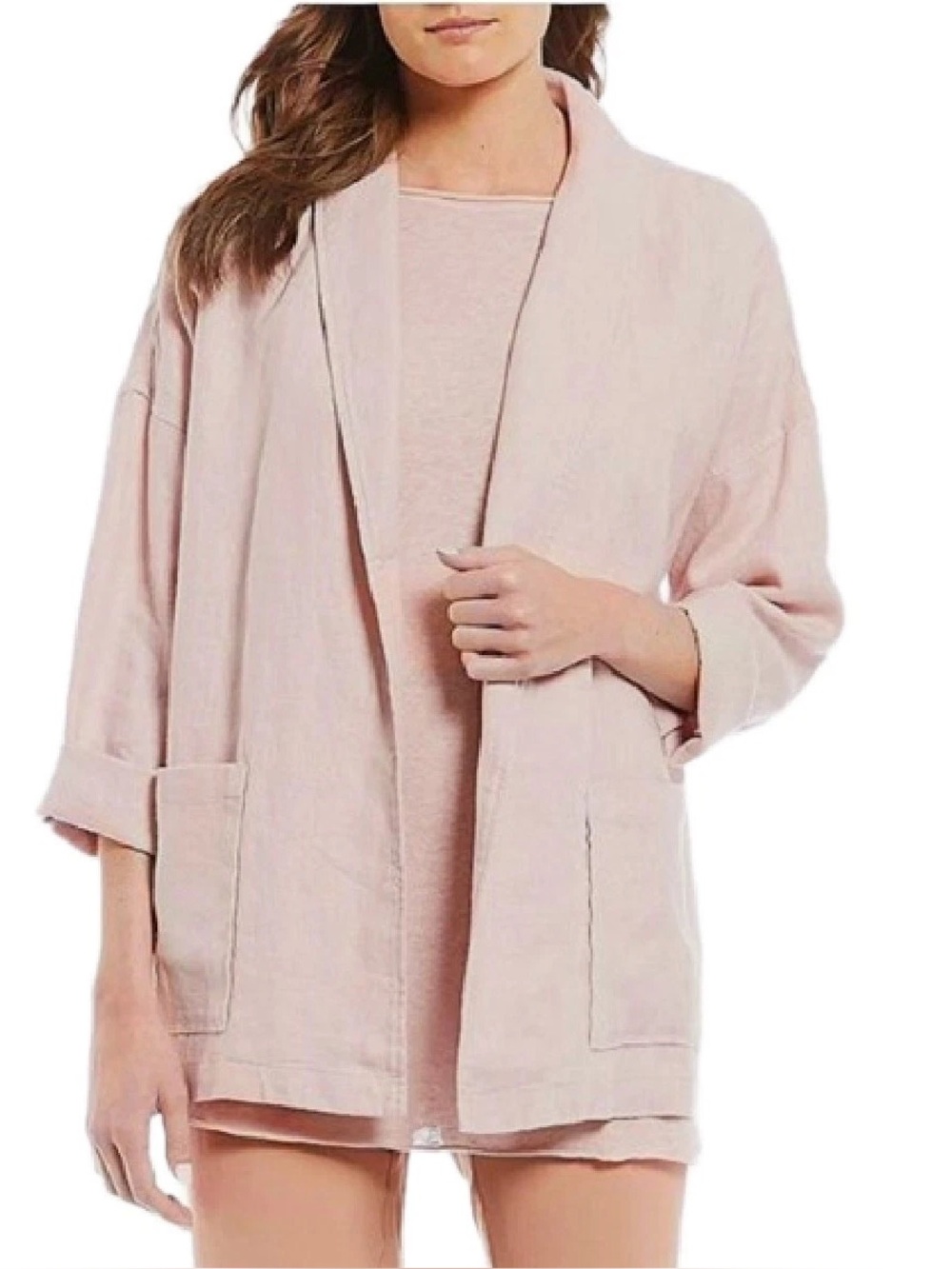 Eileen Fisher Pink Linen Jacket